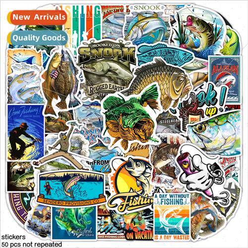 50 outdoor fishing a stickers fish box fish bag bicycle body