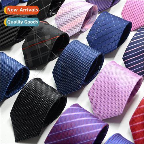 Men Ties New Business Solid Color Striped 8C Arrowhead Jacqu