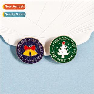 Creative Christmas Tree Badge Christmas Bell Brooch Bag Pin