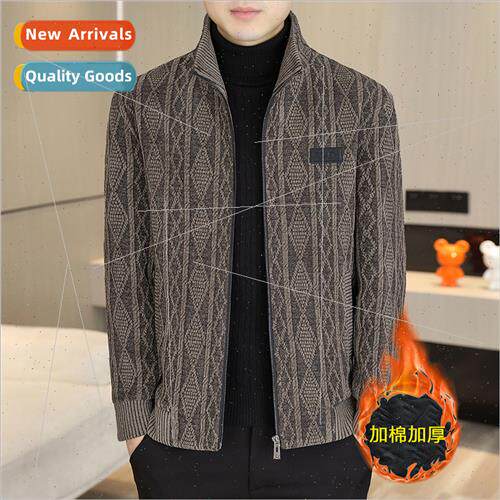 Golden mink velvet short jacket men stand-up collar windprow