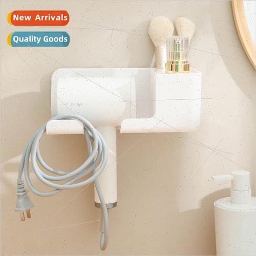 Hairdryer rack organizer shelf free bathroom wall mounted ha