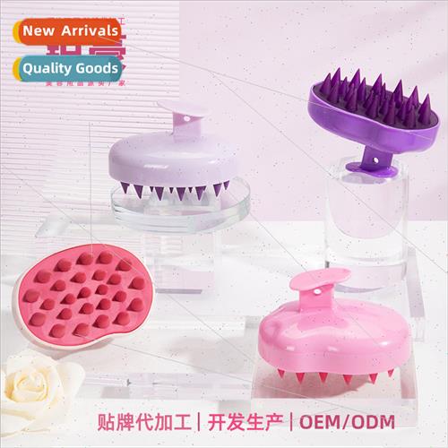 New shampoo artifacts clashing color oval massage bath brush