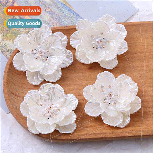 Ancient  beaded multi-layer peony camellia diy weaving cryst