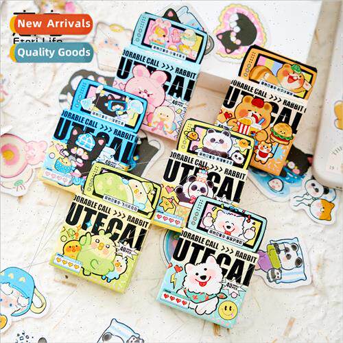 Cute call box set stickers Korea cute cartoon handbook diy d