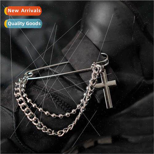 Cross Korean INS niche design circle metal earth cool hip-ho