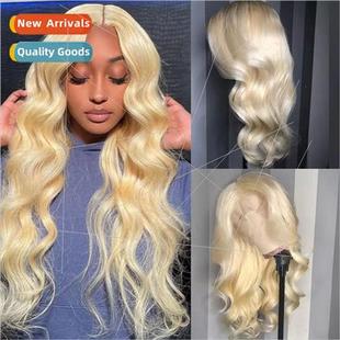 Europe ladies wigs center parted big wave long curly hair fr