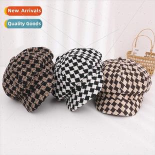 fall winter grid children diamond hats simple Hundreds new