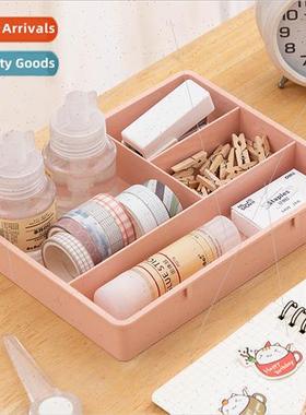 Desktop storage box stackable compartment drawer storage box