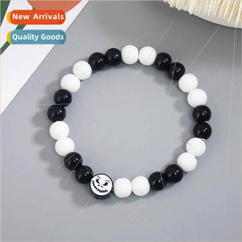Europe Halloween new spooky ghost face black whe bright bead