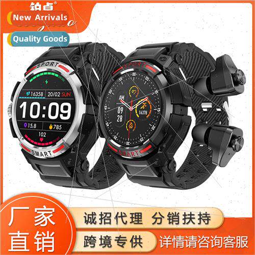 New GT100 Smart Watch 2023 NFC Payment TWS 2-in-1 Bluetooth
