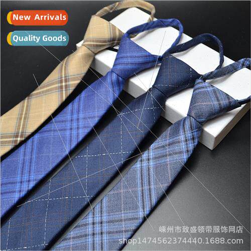 New Plaid Tie Zipper Tie JK Unim Groups Unisex Tie