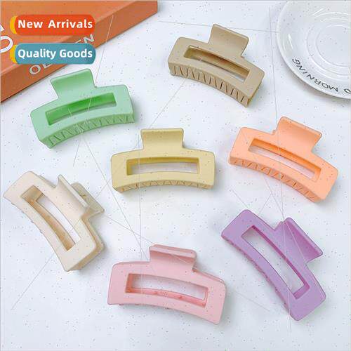 Frosted cream color plate hair grab clip simple ins hair cli