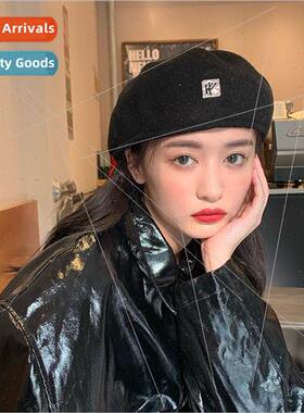 Korean  new wool beret female bee after two wear fashion war