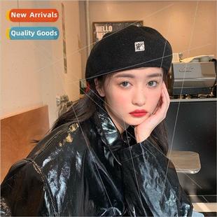 after war wool fashion wear two bee female beret new Korean