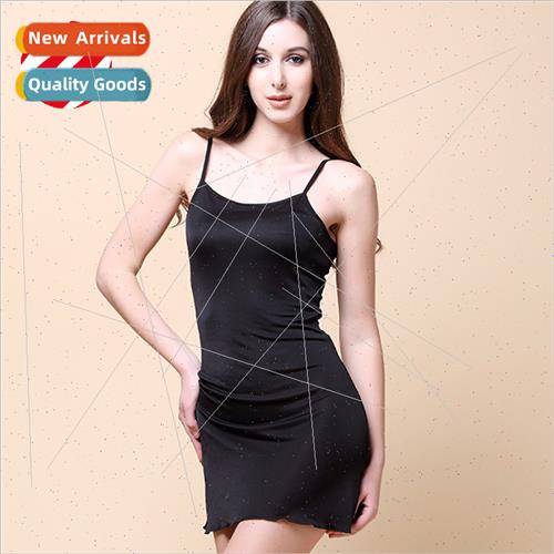 Summer silk knted halter dress pajamas nightgown nightgown w