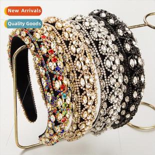 inlaid colored glass Hair hair new diamond female band