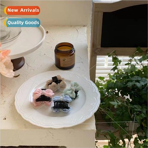 Pearl bow scratch clip trumpet grasp clip sweet wild bangs c