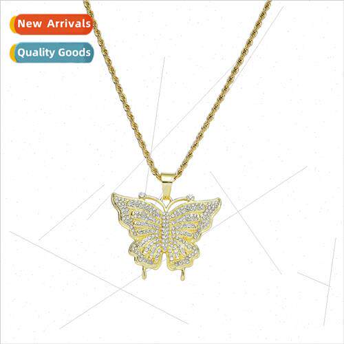 Europe hip hop full diamond dragonfly pendant tanium steel n