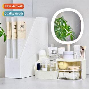 compartment dresser shelf pen holder makeup mirror mirror li