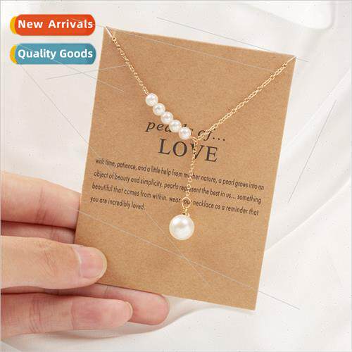 New paper card necklace wild moon stars tassel adjustable ye