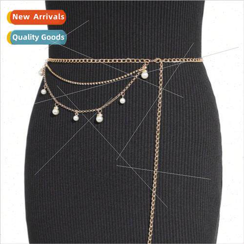 4021 Europe new metal chain splicing waist chain exquise pea