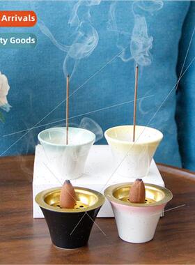 Creative simple mini ceramic multi-function incense burner l