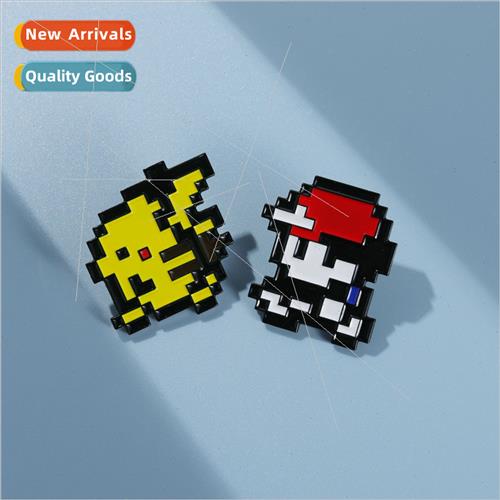 Cartoon creative game character  metal baking paint badge Su