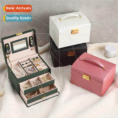 Three-layer jewelry organizer drawer handheld large capacy j