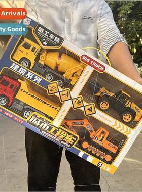 Boys inertia engineering car toys excavator mixer cy enginee