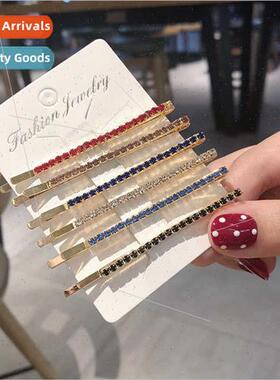 New Hyunya simple rhinestone hair clips a word clip bangs cl