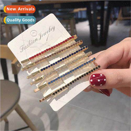 New Hyunya simple rhinestone hair clips a word clip bangs cl