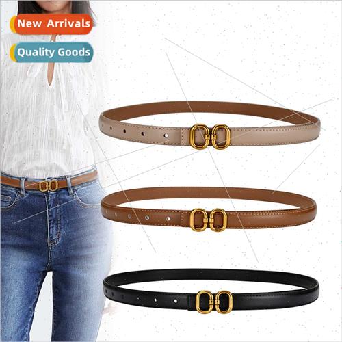 Vintage leather belt leather belt cowhide women fashion casu