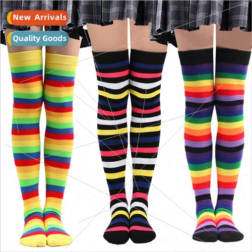 Europe colorful stockings tall knee-high socks women long so