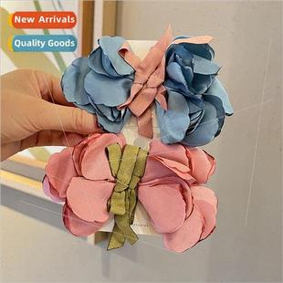 edge bow fairy cloth princess super burnt clips Korean hair