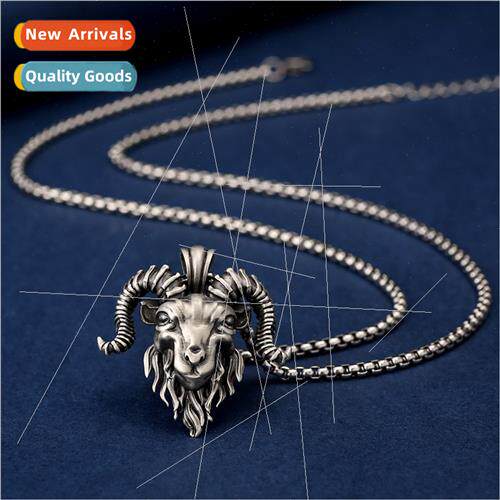 Europe Men Hip Hop Necklace Rams Pendant Stainless Steel Pun