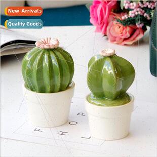 rustic ceramic cute cactus cactus ball ornaments Scandinavia