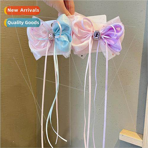 Summer children hair accessories Korean thin ribbon bow brai