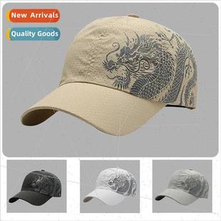 Chinese duck cap tongue pattern men dragon Baseball wind