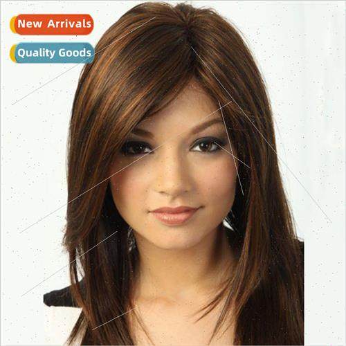Wig Europe fashion ladies long hair in middle parting in lon