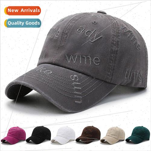 Retro do old washed baseball cap female spring fall new Kore