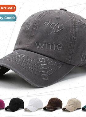 Retro do old washed baseball cap female spring fall new Kore