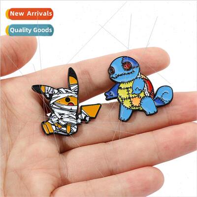 Pokémon metal badge Pokémon Jenny turtle Pikachu cartoon c