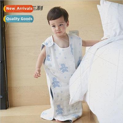 Towel baby cartoon jacquard pajamas cotton baby sleeping bag