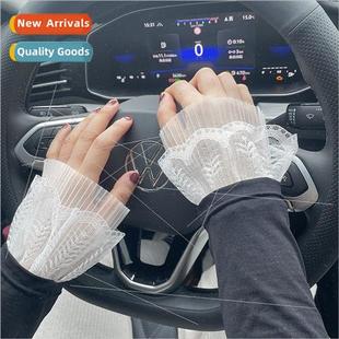 Wrist Guard Lace Cuff Trim Lace Fake Cuff Peplum Sleeve