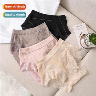 2024 Autumn Winter Cotton Panties French Lace Splicing Comta