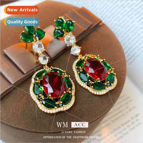 Earrings silver Pin Zirconia Flower Earrings适用Women
