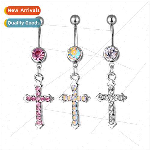 Piercing Jewellery Stainless Steel Navel Nails Diamond Encru