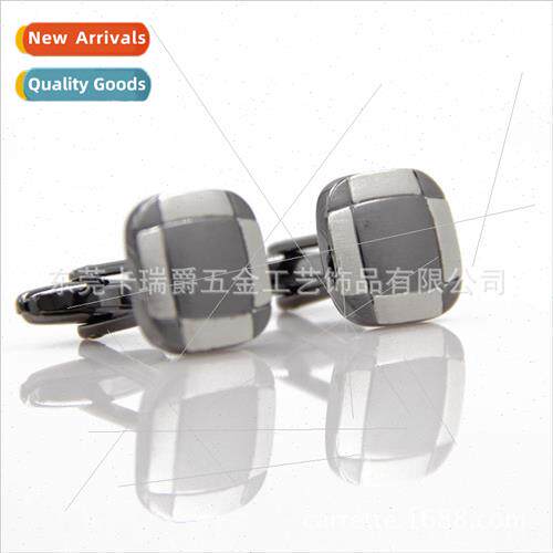 New  brushed square cufflinks men business mal cufflinks two