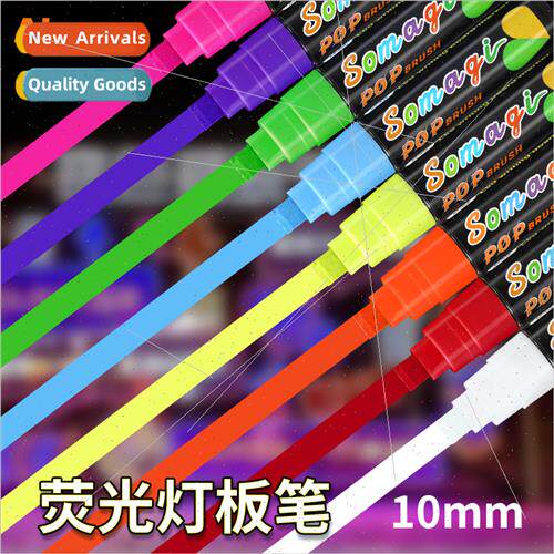 Color LED light board pen dust-free liquid chalk erasable fl