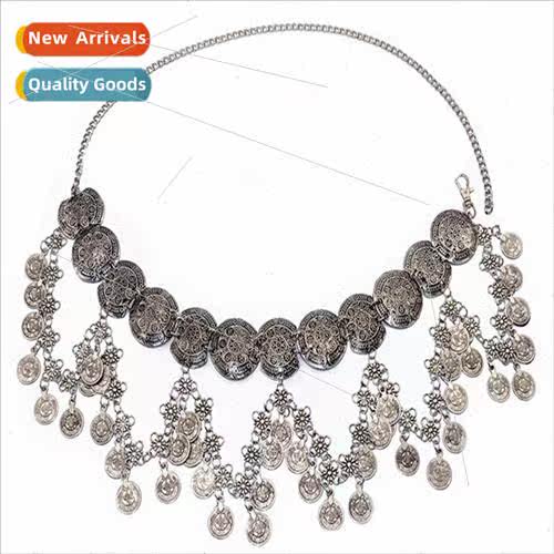 Fashion Retro Metal Long Tassel Coin Waist Chain